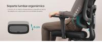 SONGMICS Silla de Oficina Ergonómica, Silla de Escritorio con Respaldo Alto, Silla de Malla con Soporte Lumbar Ajustable en Altura, Reposacabezas y Apoyabrazos 3D Ajustables, Negro Tinta/Gris Paloma - details 1