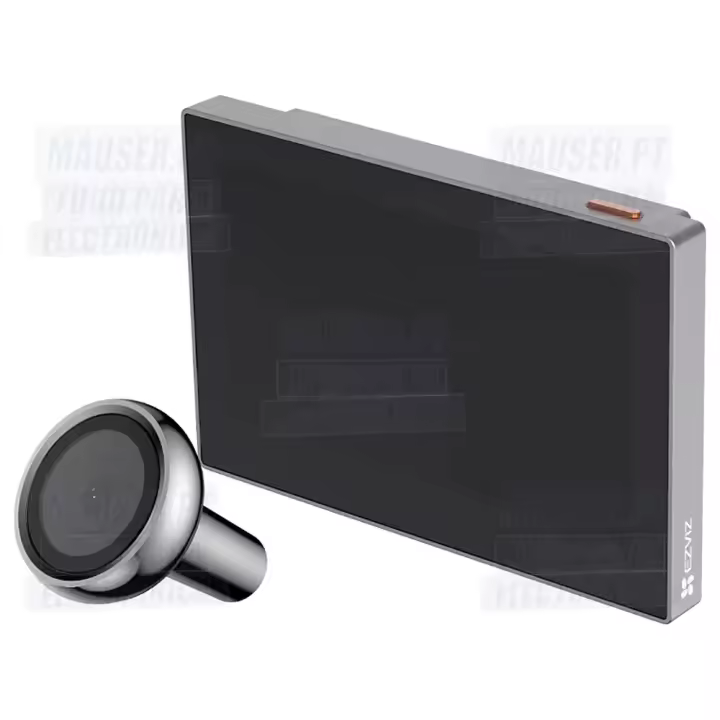 Mirilla inteligente EZVIZ HP2 Wi-Fi Resolución de 1080p Pantalla a color de 4,3" Batería de litio recargable color cromado - 1