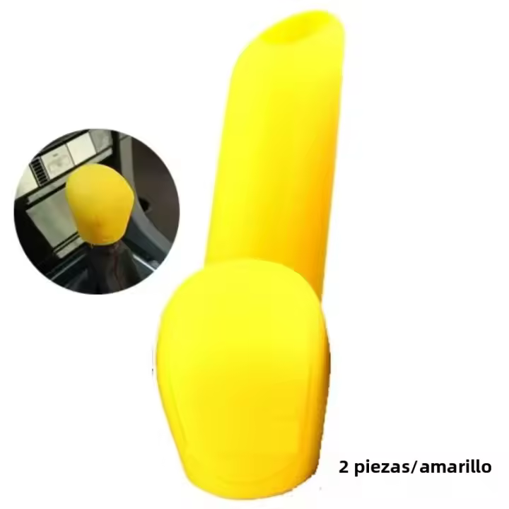 2Pc/Set Fundas Para Palanca De Cambios Y Freno De Mano De Coche En Silicona Manual Cubierta Protectora Para Estilo Del Coche - 1