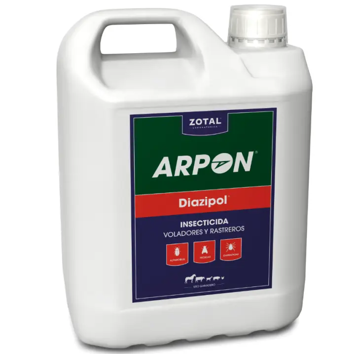 Zotal Laboratorios Insecticida ARPÓN DIAZIPOL 5L - Control de Plagas - Elimina Insectos Voladores y Rastreros - Protege Tu Hogar E Instalaciones - 1