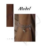 Encanto Nueva pulsera de dijes de acero inoxidable, joyería DIY para mujer, pulsera de mariposa para mujer,cadena de eslabones cubanos, joyería ostentosa, regalo - details 0