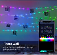 Luces De Navidad Faeirys LED Cadena Bluetooth WS2812B RGBIC Direccional Música Garlanda Decoración De Fiesta Boda USB DC5V Control Remoto Y APP - details 8