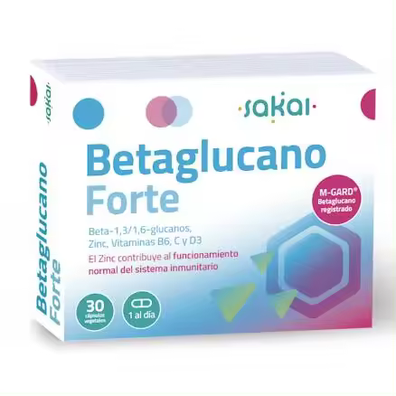 Betaglucano Forte 30 cápsulas vegetales Sakai - 1