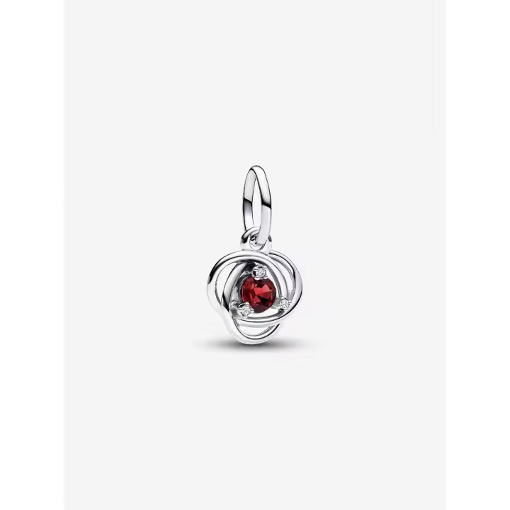 Pandora - Charm Colgante Círculo DE LA Eternidad Rojo Verdadero - Plata de Lei - 1