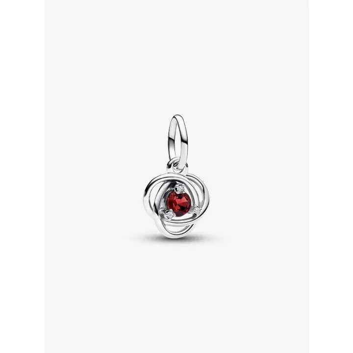 Pandora - Charm Colgante Círculo DE LA Eternidad Rojo Verdadero - Plata de Lei - 1
