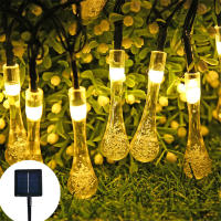Luces De Cadena Solar De Gotas De Agua Impermeables Para Decoración Al Aire Libre Guirnalda De Hadas Para Navidad Boda Fiesta Jardín - details 1