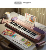 Piano Eléctrico De 37 Teclas Para Niños Instrumento Musical Multifuncional Con Microfono Para Principiantes Regalo Para Niños - details 11