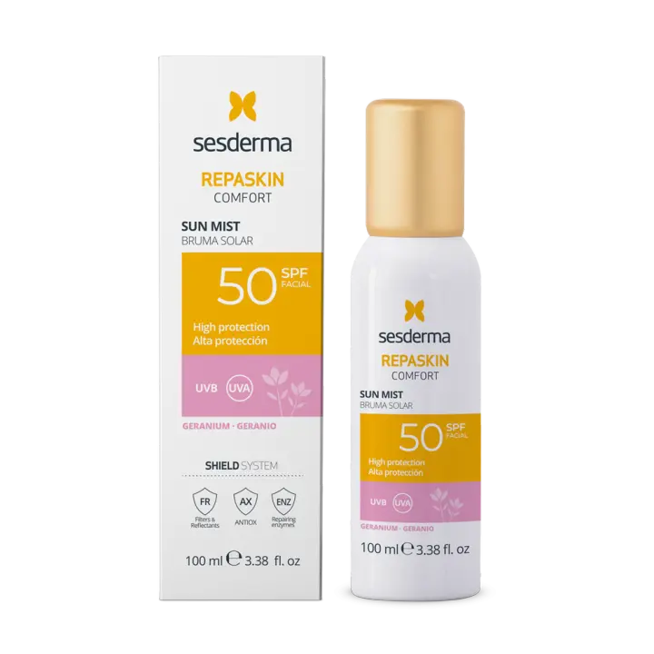 SESDERMA REPASKIN COMFORT BRUMA SOLAR SPF 50+ GERANIO 100 ML - 1