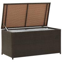 vidaXL Caja de almacenaje jardín ratán sintético 100x50x50 cm en color Marrón/Negro/Gris y más - details 0