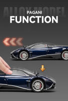 Modelo De Coche Pagani Huayra Sinosaurus a Escala 1:18 Con Sonido Y Luz Vehículo De Metal Para Colección Juguete Para Niños Regalo - details 5