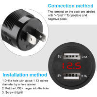Cargador USB Voltímetro Enchtek de Coche 4.2A con Enchufe para Llanta Doble Carga Rápida LED 12V/24V - details 10