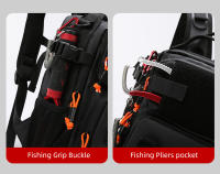 Mochila Multifuncional Para Pesca Con Soporte De Cañas Y Rodillos Bolsa De Pecho Para Exteriores Senderismo Camping Escalada Rucksack Para Hombres - details 9