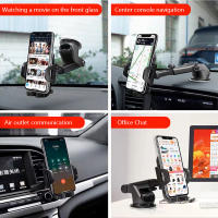 Soporte Universal Para Teléfono Móvil Con Aspirador Para Coche 360° Para Parabrisas Y Tablero Compatible Con Smartphones Negro - details 7