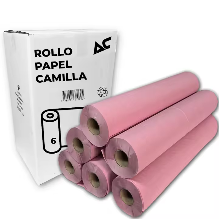 Rollo Papel Camilla Rosa Gofrado Caja 6 Unidades Papel Estética - 1