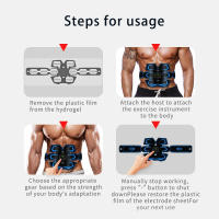 Estimulador De Músculos Abdominales Eléctrico EMS Cinturón Masajeador De Entrenamiento Muscular Recargable Para Fitness - details 8