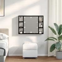 Espejo de LED vidaXL - Roble Negro - 76x15x55 cm - Hecho de Madera Elaborada - details 0