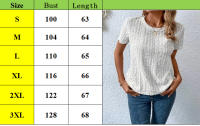 Camisetas Manga Short Mujer Verano Cuello Redondo Blusa Manga De Elegantes Casual Basic Top - details 7