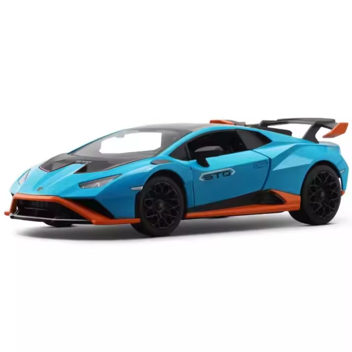 Lamborghini Huracan STO Escala 1/24 Modelo De Coche Deportivo Juguetes De Metal Con Aberturas De Puertas Y Sonido Luz Regalo Para Niños - 1