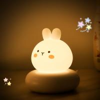 Luz Nocturna de conejito: Material de silicona Seguro recargable y regulable para que jueguen Los Niños, decoración - details 0