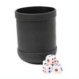 AND TREND Cubilete de Plástico Negro para Dados de Juegos de Mesa - Portátil y Duradero - 1