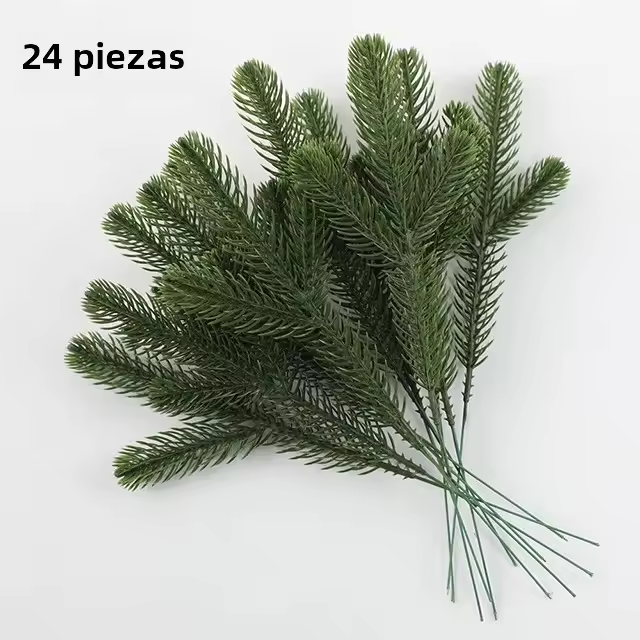 Guirnalda De Ramas De Pino Artificial Verde Para Navidad Decoración De Casa Falsas Plantas Verdes Estilo Nieve Cubierta DIY De Navidad - 1