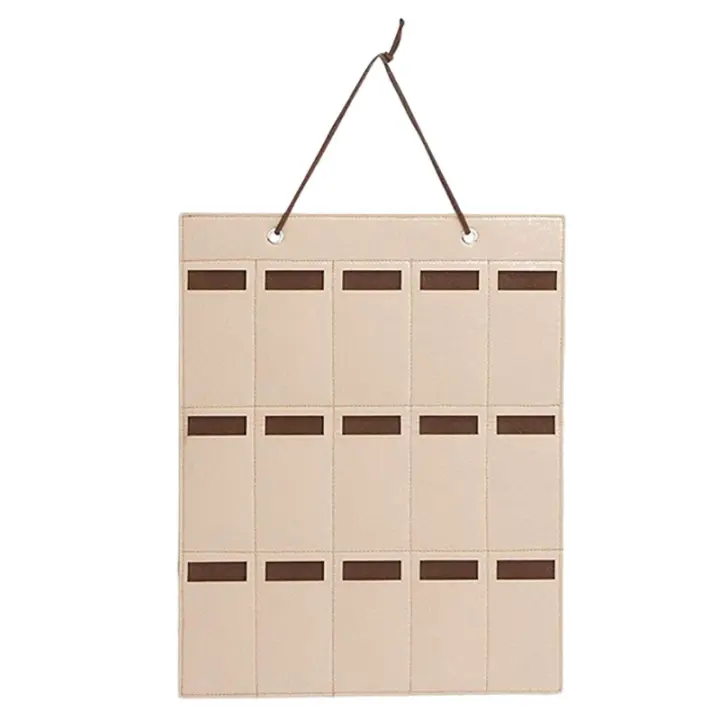 Organizador de Joyería y Gafas de Sol de 15 Ranuras en Forma Irregular Soporte de Almacenamiento para Gafas de Sol Color Chocolate Unisex Material de Felpa - 1