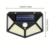 Lámpara De Pared Solar Con Sensor De Movimiento Y Sensor Humano Impermeable Para Jardín Patio Escaleras Luz De Porche - details 0