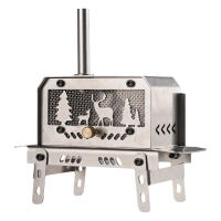 Estufa De Carbón Portátil Y Plegable Para Exteriores Acero Inoxidable Calentador De Fuego Desmontable Para Madera Decoración De Hogar Y Accesorios De Camping - details 6