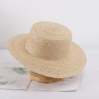 Sombrero De Paja RAFFIA Elegante Para Mujeres Con Gran Ala Sombrero De Verano Para El Sol Sombrero De Golf Sombrero De Paja De Lona - details 1