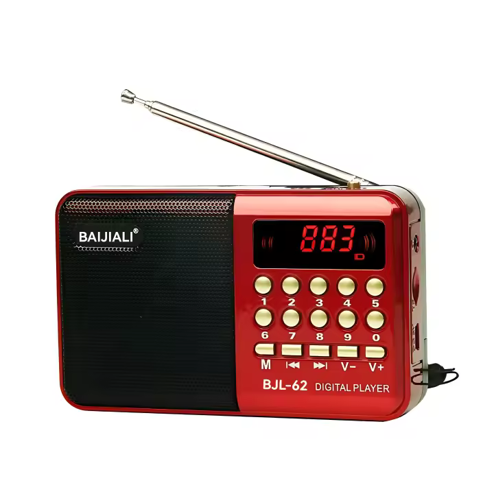 LIFA Radio FM digital pequeño con entradas USB y tarjeta SD, radio portátil recargable BJL-62 - 1