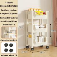 Estante De Libros Portátil Creativo Para Cocina Y Mueble Desplazable Con Ruedas Estante De Almacenamiento Para Cocina Estilo Minimalista Moderno - details 13