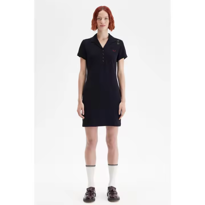 FRED PERRY - Vestido de piqué con detalle de bolsillo de Fred Perry - 1