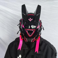 Máscara De Cosplay Cyberpunk Con LED Y Pelucas Dreads Espada Ninja Samurai Regalo De Navidad Y Cumpleaños Para Adultos Unisex - details 8