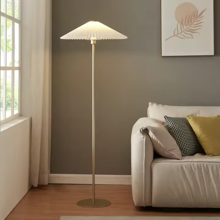 Lámpara de pie Appledore 147 cm metal Dorado/Blanco [lux.pro] - 1