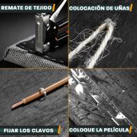 Grapadora Tapicero con Estuche - Grapadora Madera con Grapas y Clavos - Grapadora Cables Pared - Pistola de Grapas para Reparaciones y Trabajos de Bricolaje. M2 Tec - details 2