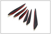 Set De 6 Piezas deSpoiler Universal Para Coche Canard Valence Chin Difusor Splitter Fin Decoración Para Bumper Frontal PVC - details 1