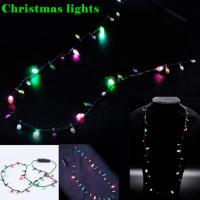 Collar De Luces LED Para Fiesta Navidad Halloween Boda Decoración De Fiesta Con 8 Luces LED Mini Collar De Luces Brillantes - details 0
