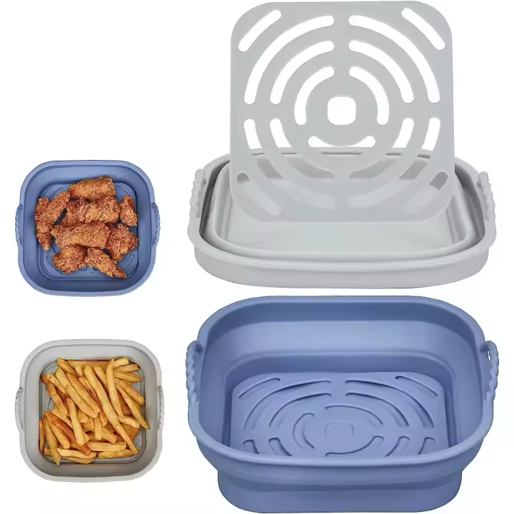 2 UNID 20CM Desmontable Antiadherente Reutilizable Accesorios de Fritador Aire para COSORI 5.5L Cecotec Ninja - 1