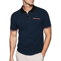 Camisa POLO para hombre, camiseta de solapa con colores a juego, de moda, de talla grande para hombre - details 12