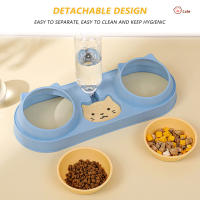 Tazón Automático Para Gatos Con Fuente De Agua Alimentador De Alimento Para Perros Tazón Doble Con Soporte Elevado Para Beber Para Gatos - details 7