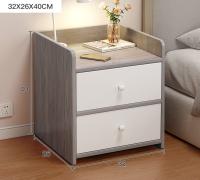 Mesita de noche moderna de madera con 1 o 2 o 3 cajones, ,MESILLA mesita de noche para dormitorio, mesita de noche pequeña para café, mesa de té lateral, gabinete de almacenamiento de - details 3