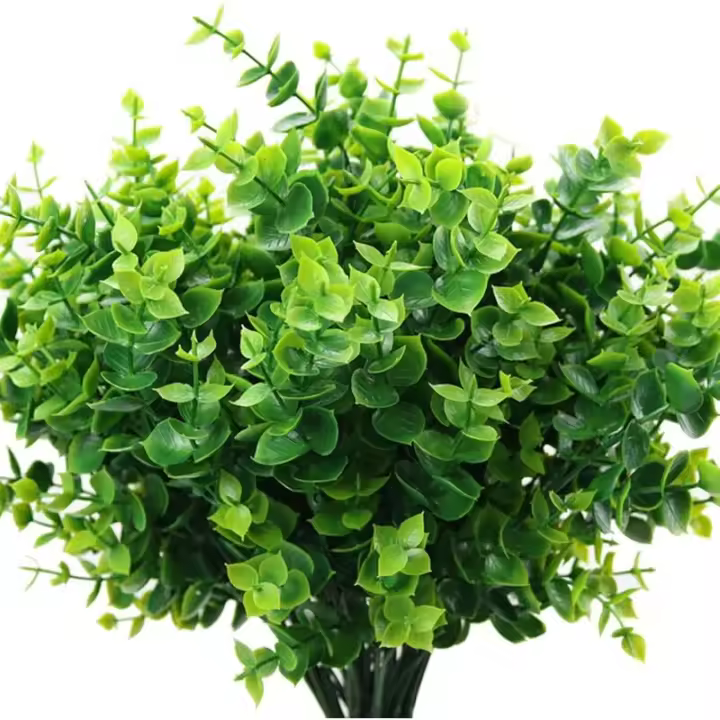 Boj artificial (paquete de 7), tallos de boj artificiales con vegetación de granja, plantas falsas y manantiales de vegetación para granja - 1