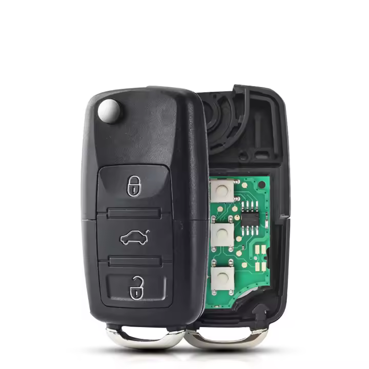 Llave De Coche KEYYOU Con 3 Botones Para VW Passat Polo Skoda Seat Golf Beetle 1J0959753 DA/AH 1K0959753G 434Mhz ID48 - 1