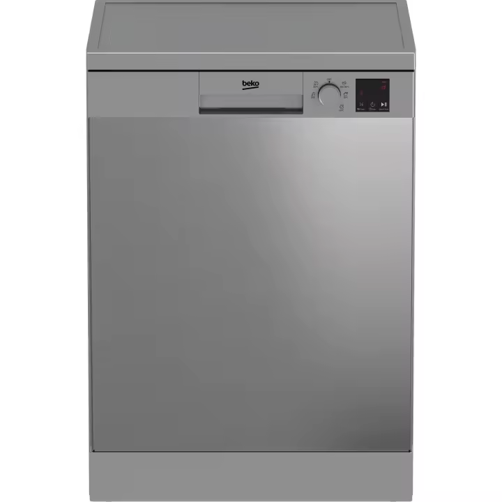 Beko - Lavavajillas de libre instalación BDFN05330X de 60 cm y 14 cubiertos, clase energética D, con acero inoxidable antihuellas para uso doméstico diario - 1
