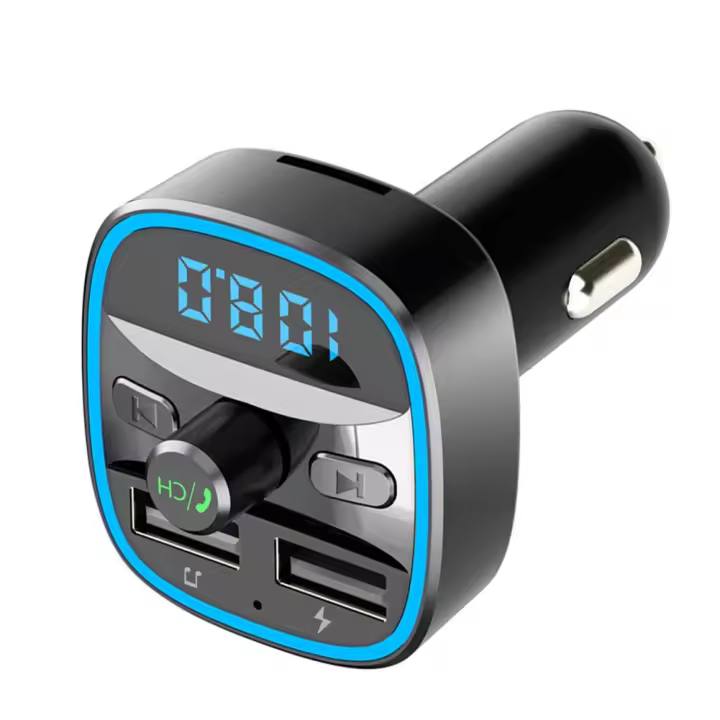 Transmisor FM T25 5.0 Bluetooth Con Navegación De Voz Inteligente Reproductor MP3 Dual USB Carga Rápida Manos Libres 2022 Para Coche - 1