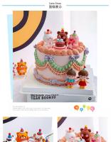 Topper De Pastel De Fiesta Animal De Dibujos Animados 3D INS Oso Conejo De Pascua Zodiac Chino Para Niños Decoraciones De Cumpleaños Boys O Girls Regalos PVC - details 0