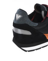 Emporio Armani Zapatillas Zapatos de Cuero Hombre Negro Azul X4X215 XL200 R152 - details 6
