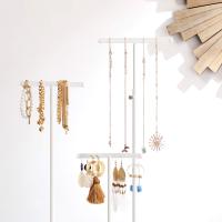 Expositor de Joyas 2 en 1 con Bandeja, 3 Barras en T Ajustables, Soporte para Collares, Pulseras y Pendientes con Agujeros - details 5