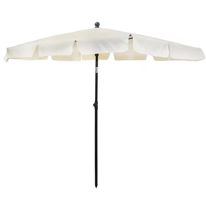 Acomoda Textil – Sombrilla Rectangular Crema para Jardín y Playa 2x1,25 m. Parasol Inclinable y Abatible Multifuncional de Aluminio. - 1