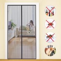 Tela Mosquitera Magnetica para Puerta Corredera, 100x210cm, Color negra, Cortina con Iman Repelente Mosquitos para de Sala de Estar la Puerta del Balcón Puerta Corredera de Patio - details 5